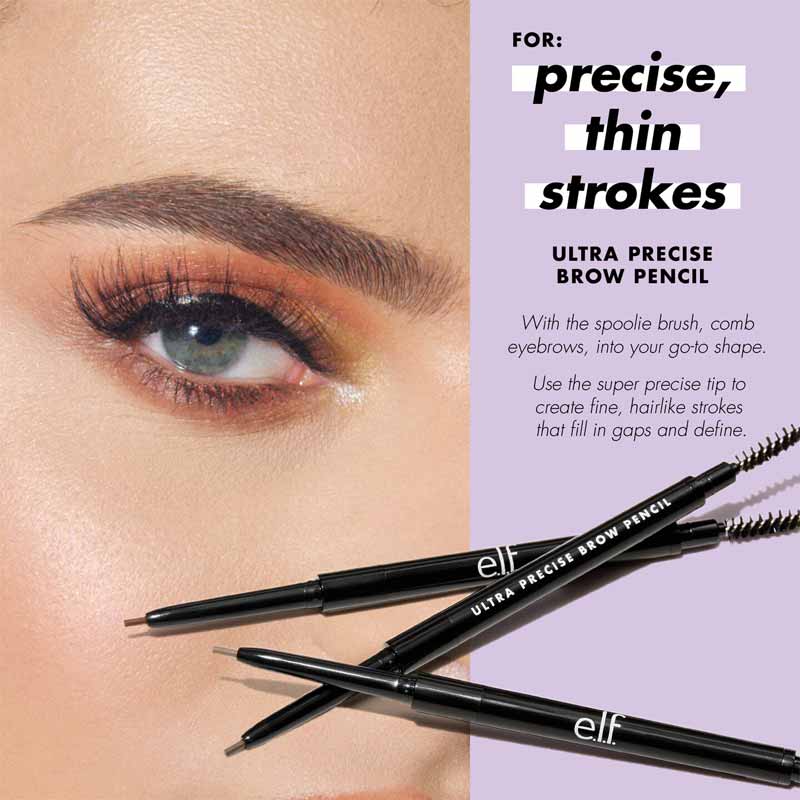 E.l.f. | Ultra Precise | Brow Pencil | double-ended | eyebrow | definition | thickness | thin | natural | blends | hair | retractable
