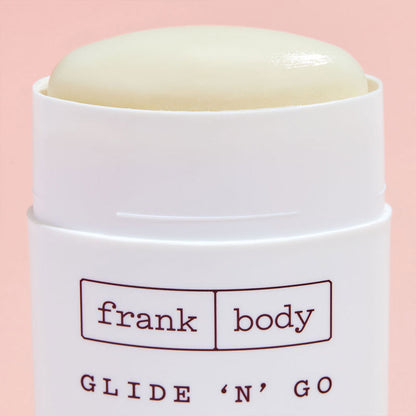 Frank Body Glide 'N' Go: Body Oil Stick | highlight | high points | dry skin | body care | go | glow | cruelty free | easy | no mess