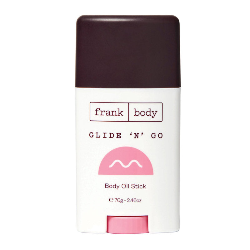 Frank Body Glide 'N' Go: Body Oil Stick | mess-free | oil stick | hydration | illumination | compact stick | perfect | on the go | ease | roll | coconut scent 