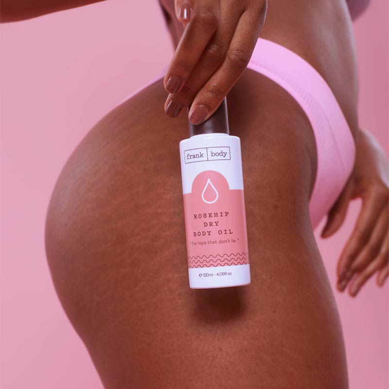 Frank Body Rosehip Dry Body Oil | cellulite | scars | marks | stretch marks | fade | continuous use | benefits 