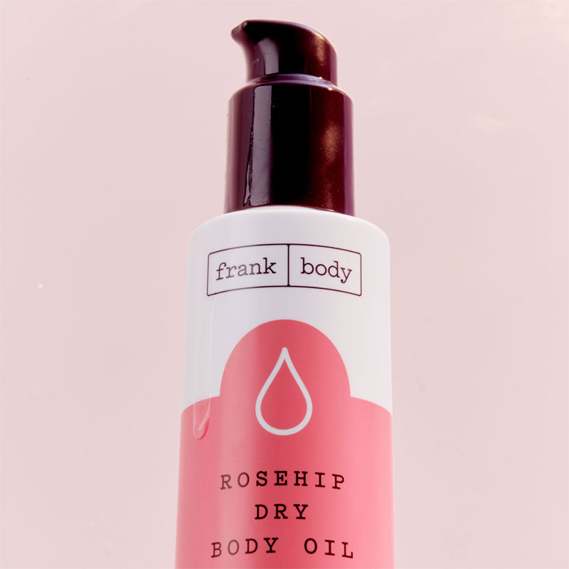 Frank Body Rosehip Dry Body Oil | quality | vegan | ingredients | dry oil | no mess | just go 