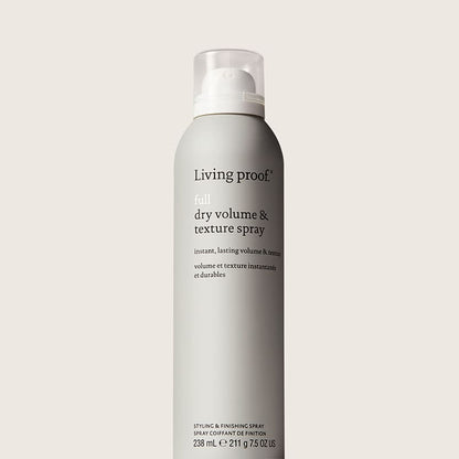 Living Proof Full Dry Volume & Texture Spray | effortlessly voluminous | textured tresses | style volume | perfectly imperfect | lived-in look | spritzes