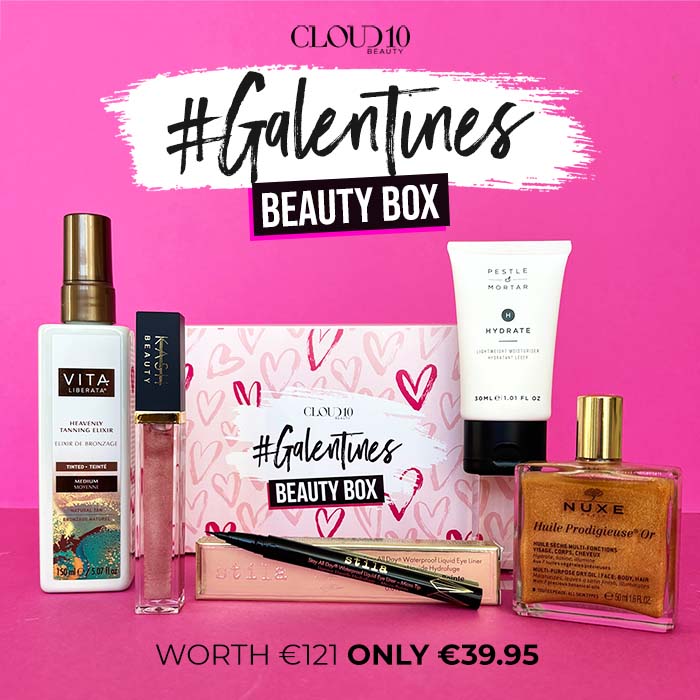✨ Pamper yourself with the fabulous #Galentines Beauty Box from Cloud10 Beauty! 🌸 Get all these goodies worth €121 for just €39.95. Treat yourself or someone you love, because you deserve it! 💖💄 #SelfCare #BeautySteal