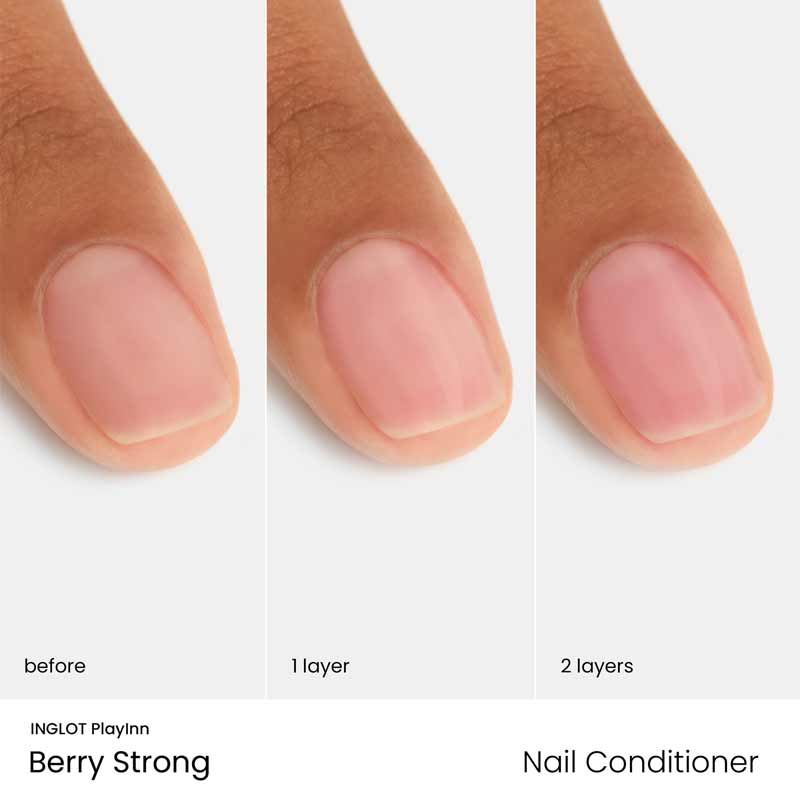 Inglot Playinn Berry Strong Nail Conditioner