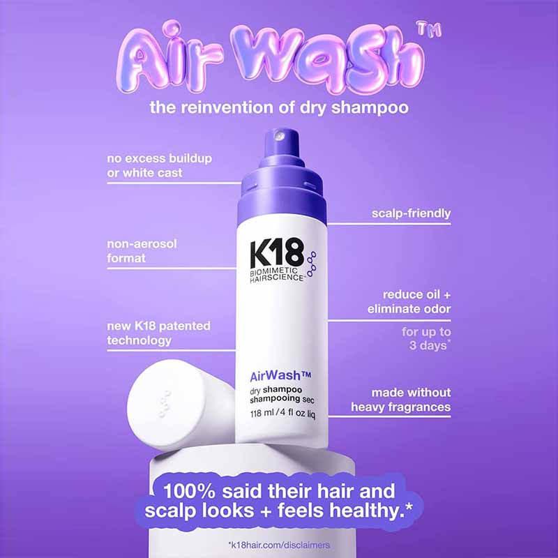 K18 Airwash Dry Shampoo Key Features & Benefits