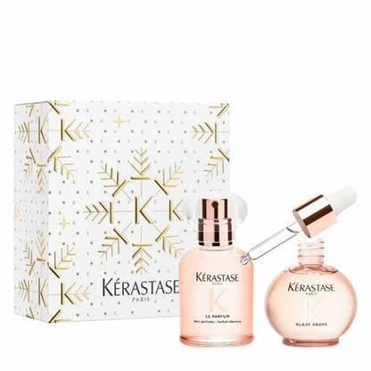 Kérastase Gloss Absolu Perfume & Hair Oil Gift Set for Long, frizzy Hair White Background