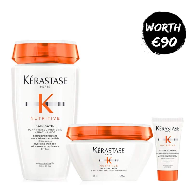Kérastase Nutritive Hydrating Trio | Includes Hydrating Shampoo, Deep  Nutrition Masque, and Nutritive Nectar Thermique | Gently cleanses and provides essential moisture | Intensely nourishes and revitalizes hair | Protects from heat styling while adding shine