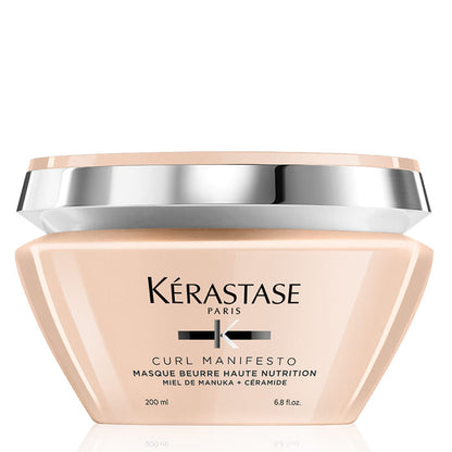Kérastase Curl Manifesto Masque Beurre Haute Nutrition Extra-Rich Nourishing Mask Treatment | Nourishing | Intensive care | Brittle curls | Silky | Soft | Enhanced elasticity | Prevents breakage | Springy curls | Haircare elevation | Ultra-soft | Shiny curls