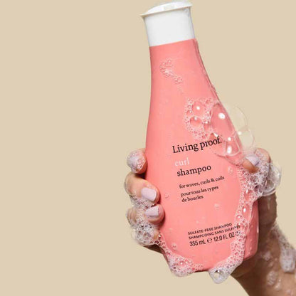 Living Proof Curl Shampoo | luscious | creamy blend | redefines | shampooing | curls | low-lather formula | cleanses | conditions | essential moisture | shower experience | thank you