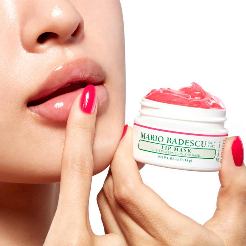 Mario Badescu Watermelon & Basil Lip Mask on model