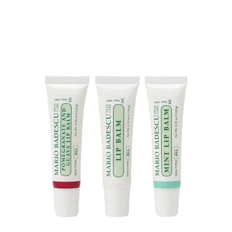 Mario Badescu Lip Balm Trio Gift Set products image face on view