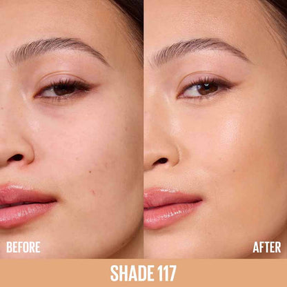 Maybelline Lifter Plump & Glow Foundation 117 Before & After
