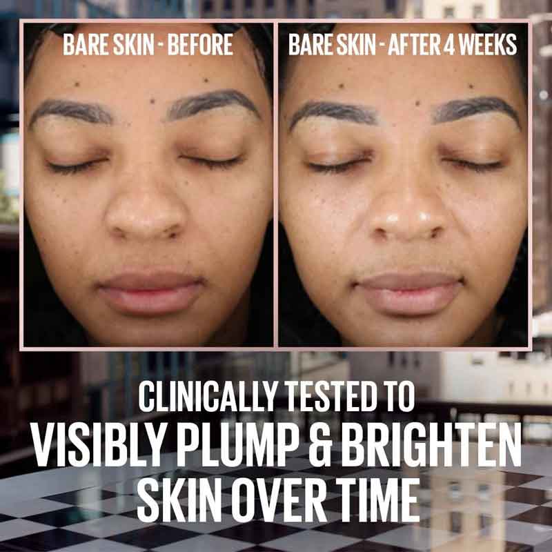 Maybelline Lifter Plump & Glow Foundation Before & After 4 weeks