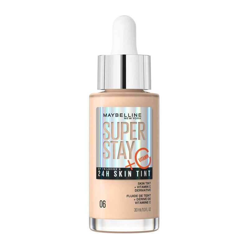 Maybelline Super Stay 24 Hour Skin Tint Foundation + Vitamin C | light | fair | blanc | porcelain | skin | cool | warm | neutral | undertone | 06