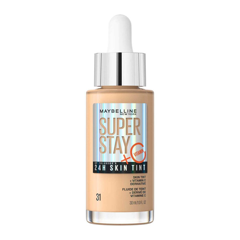 Maybelline Super Stay 24 Hour Skin Tint Foundation + Vitamin C | light | tan | olive | medium | skin | cool | warm | neutral | undertone | 31