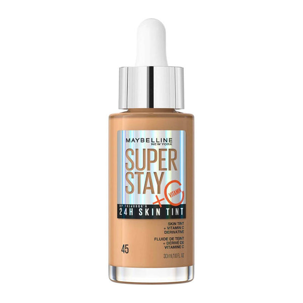 Maybelline Super Stay 24 Hour Skin Tint Foundation + Vitamin C | tan | dark | medium | plus | deep | skin | cool | warm | neutral | undertone | 45