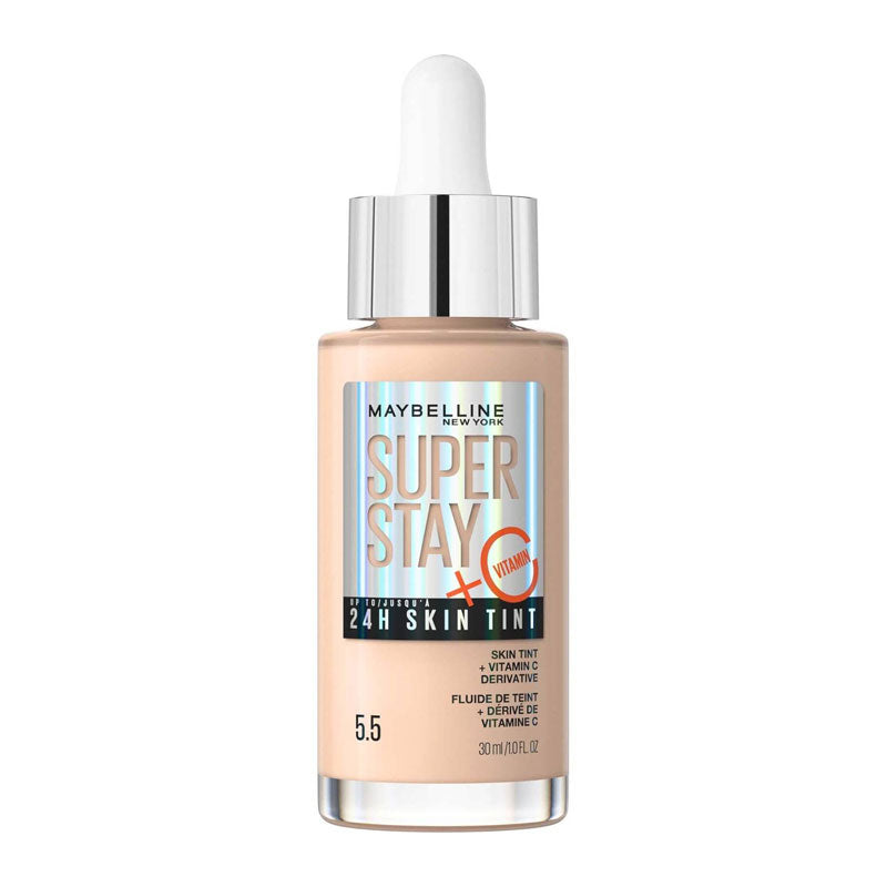 Maybelline Super Stay 24 Hour Skin Tint Foundation + Vitamin C | light | fair | blanc | porcelain | skin | cool | warm | neutral | undertone | 5.5