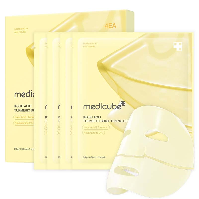 Medicube Kojic Acid Turmeric Brightening Gel Mask 4 Pack