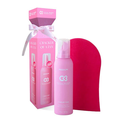 Cocoa Brown Cracker Of A Tan Gift Set Medium White background