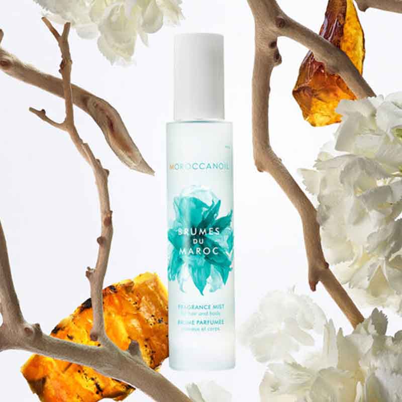 Moroccanoil Brumes du Maroc Hair and Body Mist wood and florals stylised image