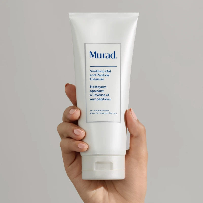 Murad Soothing Oat and Peptide Cleanser | creamy | cleanse | effective | removes | makeup | oil | dirt | curbs | hydrate | irritation | healing | eczema | sensitive 