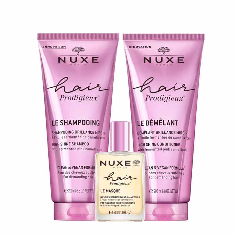 NUXE The Luxury Hair Care Routine - Pre Shampoo Treatment, Shampoo & Conditioner