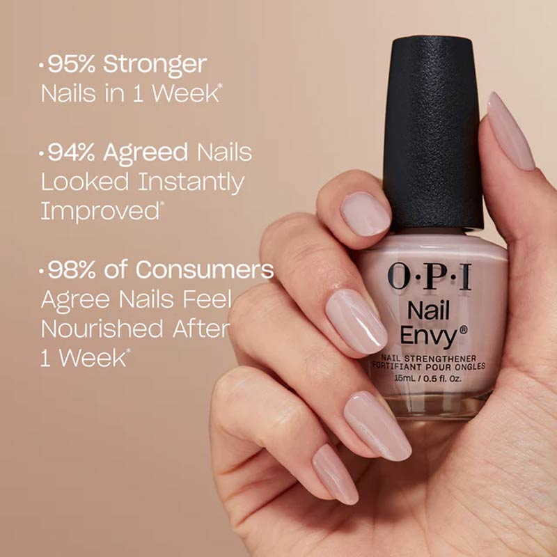 OPI Nail Envy Big Apple Red Nail Strengthener | information | statistics | nail envy | nail polish | strength | tough | fortified | healthy | nails 