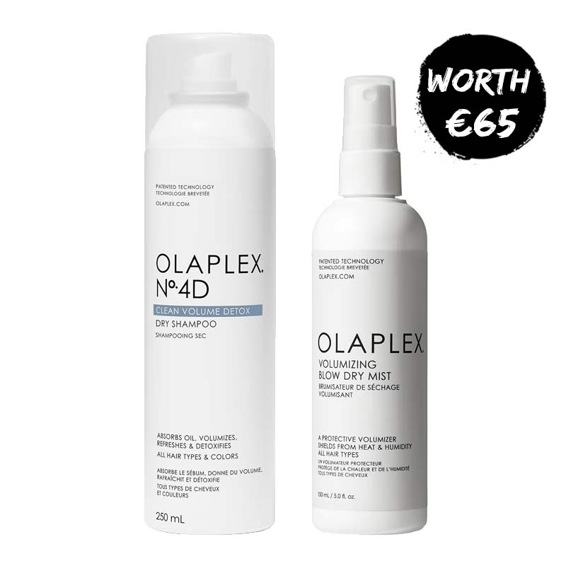 Olaplex Hair Styling Duo | No 4D Clean Volume Detox Dry Shampoo | Lightweight, adds volume, absorbs oils | No white residue | Volumizing Blow Dry Mist | Long-lasting style, bond protection, soft, shiny, healthy hair