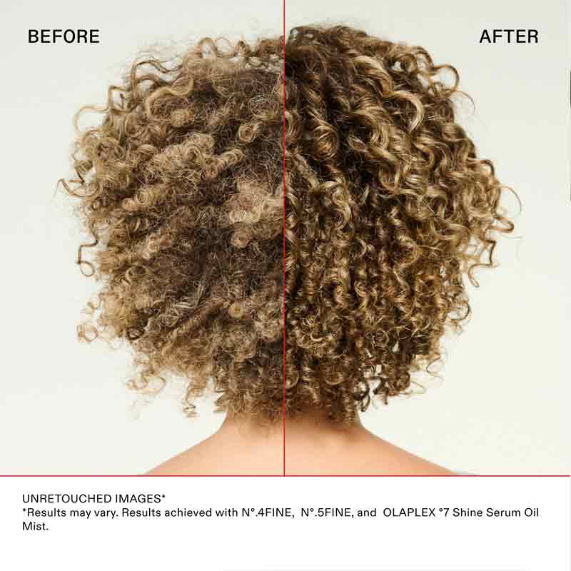 Olaplex No 7 Shine Serum Mist Before & After Curly Hair