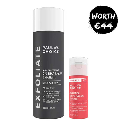 Paula's Choice Skin Perfecting 2% BHA Exfoliating Toner + FREE Defense Gel-to-Cream Cleanser