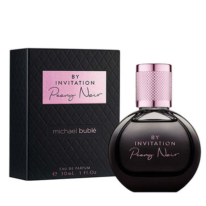 Michael Bublé | Invitation | Peony Noir | elegance | oriental | blend | sweet rose | orange blossom | rich sandalwood | romantic | sophisticated | fragrance | deep | cedarwood | undertones