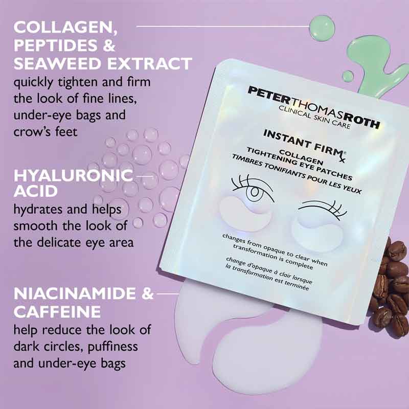 Peter Thomas Roth Instant FIRMx Collagen Infusion Tighteneing Eye Patches Key Ingredients
