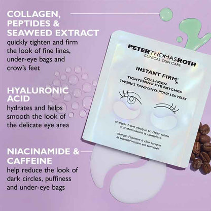 Peter Thomas Roth Instant FIRMx Collagen Infusion Tighteneing Eye Patches Key Ingredients