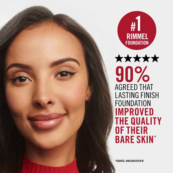 Rimmel London Lasting Finish 35 Hour Foundation | skin | seamless | conceal | imperfections | full coverage | liquid foundation | beautiful | hold | flawless | Maya Jama 
