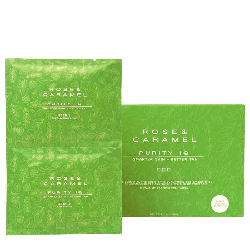Rose & Caramel Purity IQ Self Tan Prep Wipes - 6 Pack