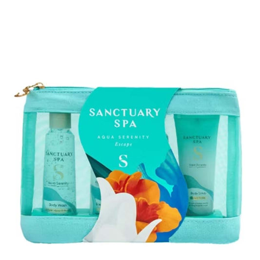 Sanctuary Aqua Serenity Escapes Washbag Gift Set