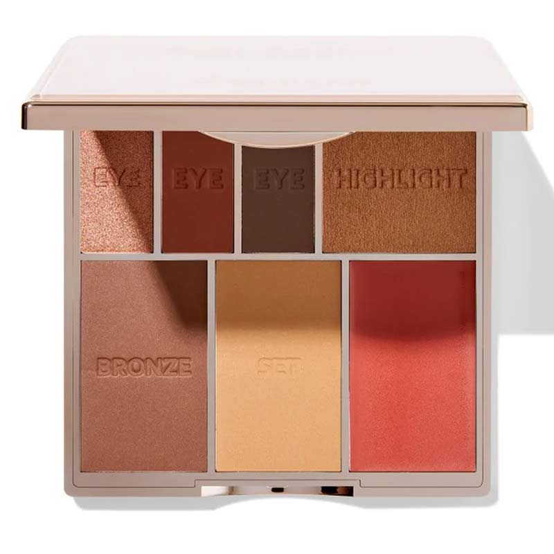 Sculpted By Aimee Bare Basics Rose Eyes & Face Palette | multipurpose | complete | perfect | on-the-go | eyeshadows | bronzer | blush | glow | spring summer-inspired | hues | blend | dream