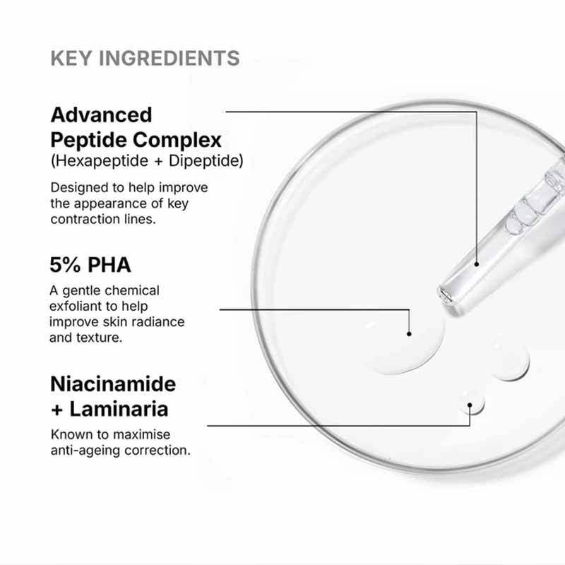 Key ingredients listed on a white background