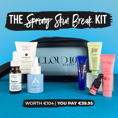 Cloud 10 Beauty Skin Break Kit | skincare essentials | travel bag | hydration | anti-aging | cleansing | lip care | clear complexion | glowing skin | skincare routine