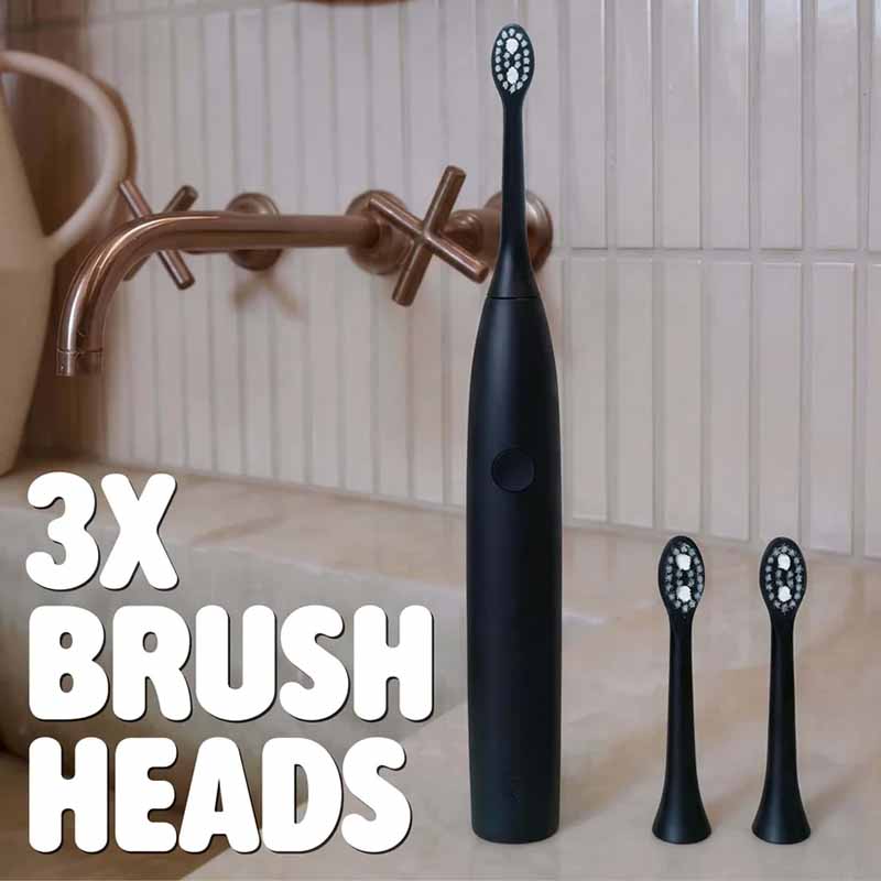 Spotlight Oral Care Sonic One Toothbrush Black 3 brush heads bathroom sink stylised image