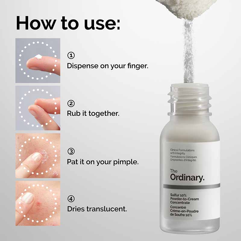 How to use The Ordinary Sulfur Powder Concentrate