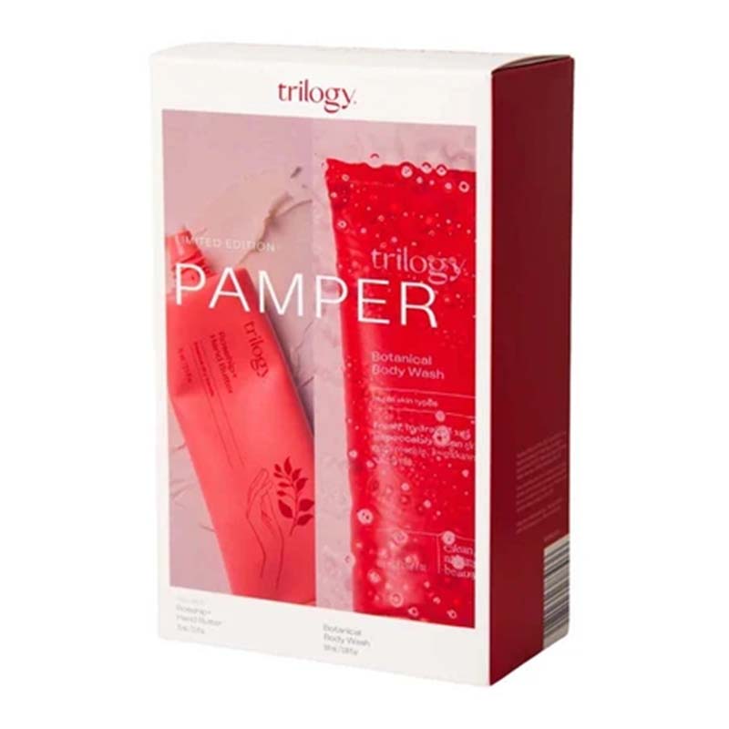 Trilogy Limited Edition Pamper Skincare Gift Set White Background