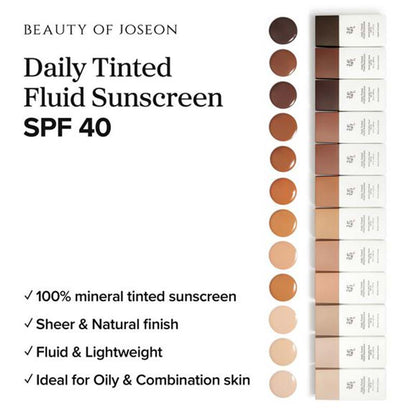 BEAUTY OF JOSEON Daily Tinted Fluid Sunscreen SPF 30 PA+++