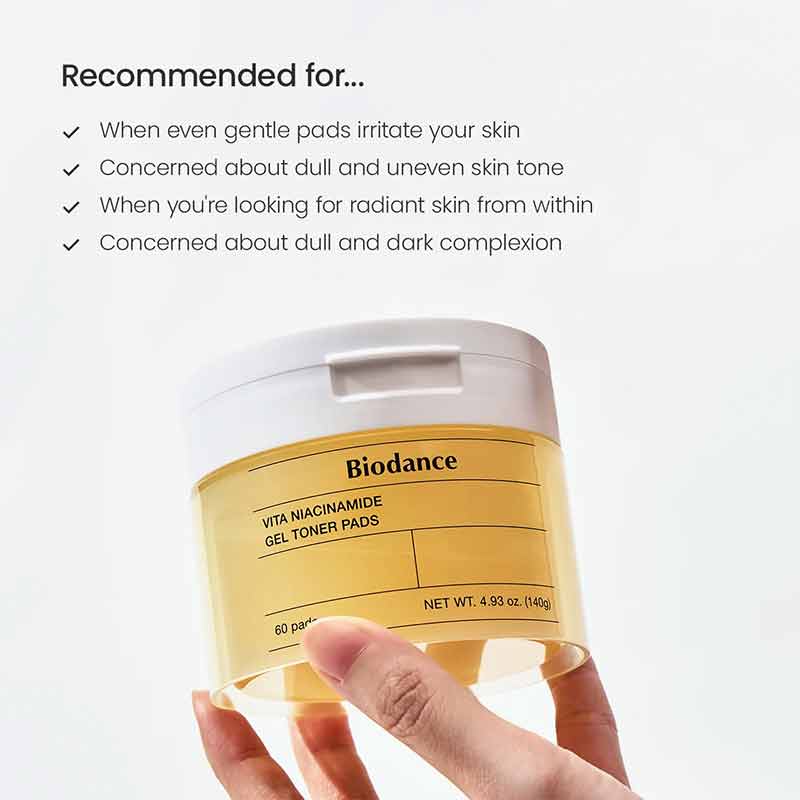 Biodance Vita Niacinamide Gel Toner Pads 60 Pads