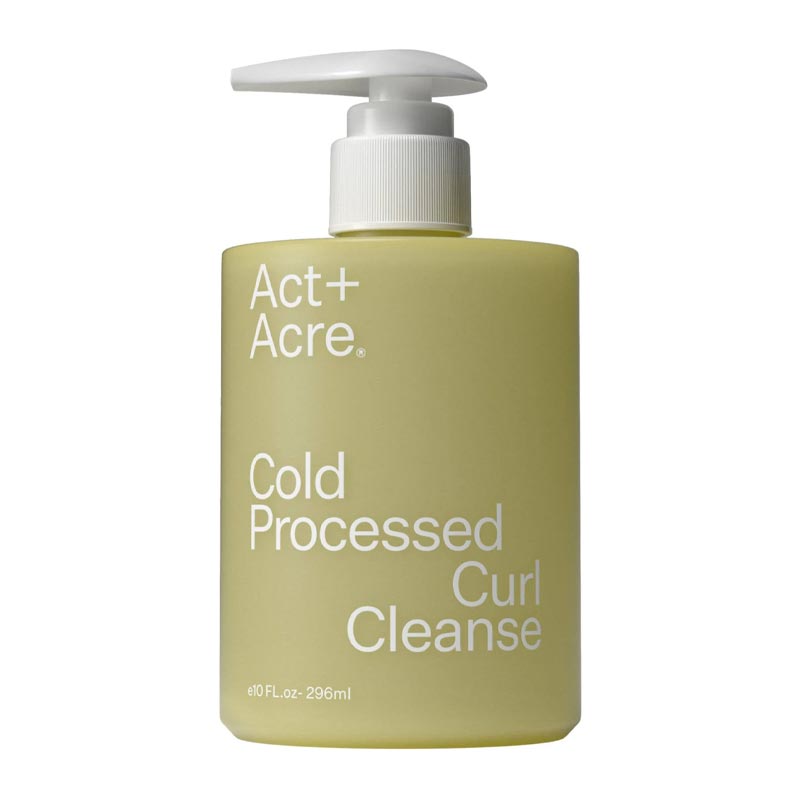 Act+Acre Cold Processed Curl Cleanse Shampoo | Gently cleanses scalp | Removes dirt, oil, product build-up | Enhances curl pattern | Locks in moisture | Improves texture & defines curls | Boosts shine | Advanced formula with 5% Glycerin | Supports scalp health | Promotes hydrated, healthy curls