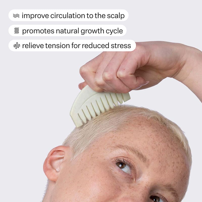 Act+Acre Scalp Gua Sha | enhances scalp health | boosts treatment effectiveness | aids ingredient absorption | promotes microcirculation | supports hair growth | soothing experience.