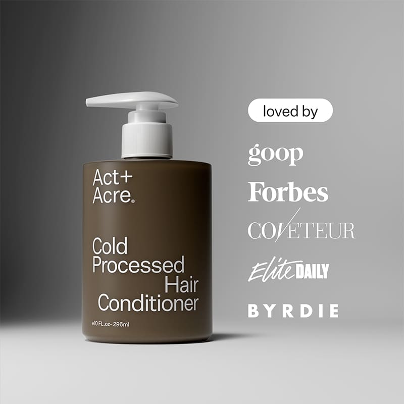 Act+Acre Cold Processed Hair Conditioner | hair rejuvenation | H2-Grow Complex™ | plant-based Stem Cells | transformative hair care.