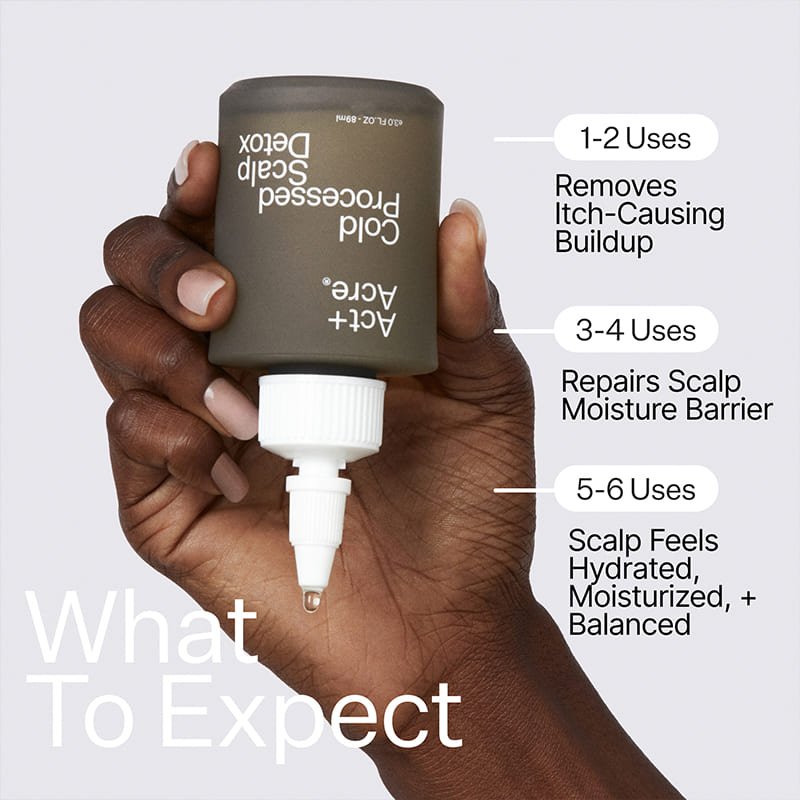 Act+Acre Cold Processed Scalp Detox | #1 Best Seller | Award-Winning Scalp Detox Treatment | lightweight pre-cleanse oil | Basil Leaf, Baobab Oil, Moringa Oil | healthier scalp | luscious locks.