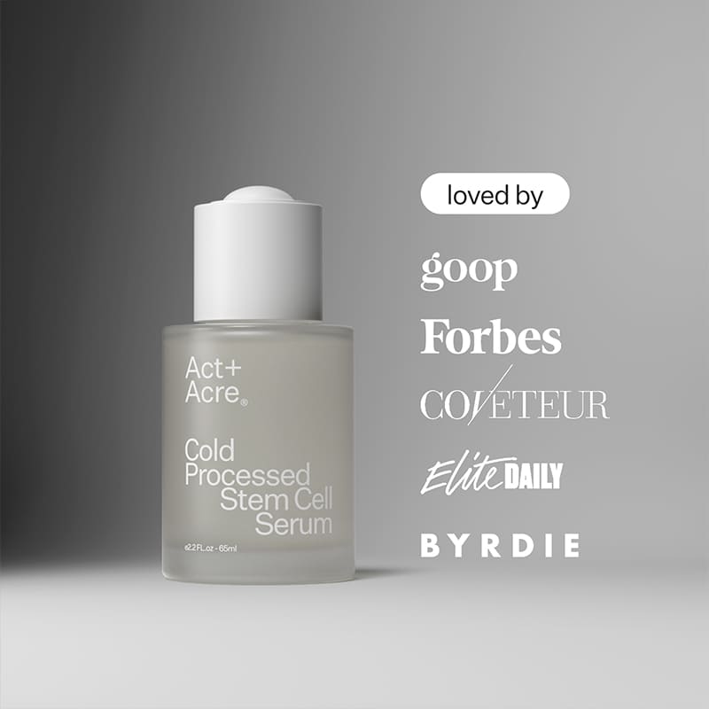 Act+Acre Cold Processed Stem Cell Serum | hair and scalp health | innovative serum | H2-Grow Complex™ | plant-based stem cells | hair follicle function | fuller, thicker-feeling hair.