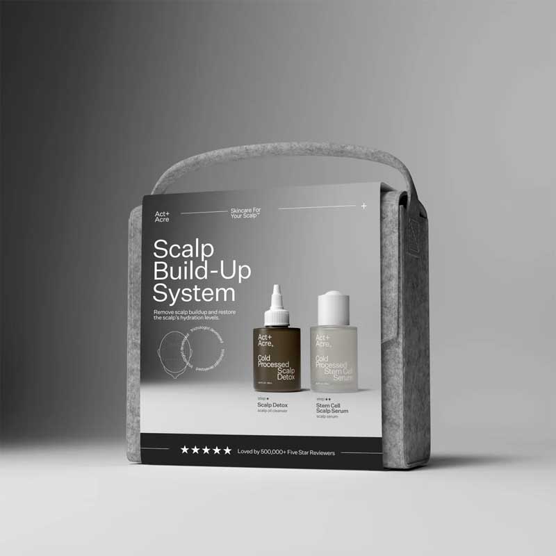 Act+Acre Scalp Build-Up System | Scalp Detox & Stem Cell Scalp Serum |